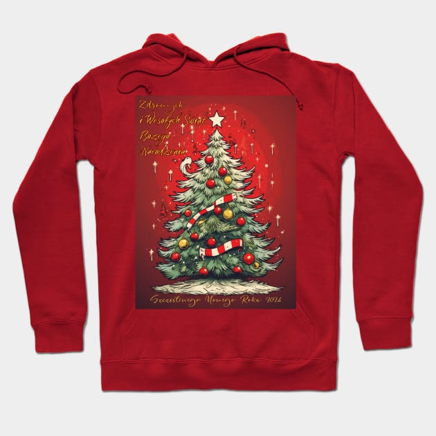 Merry Christmas and Happy New Year Hoodie by FehuMarcinArt